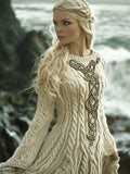 Women's Celtic Knot Long Sleeve Sweater Dress elevenforest