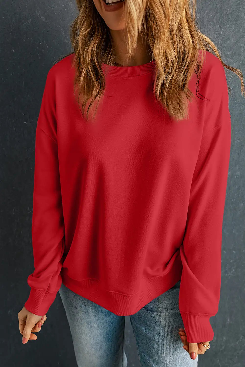 Red Classic Crewneck Sweatshirt