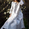 Women's Casual Retro Bohemian Embroidered Floral Print Dress elevenforest