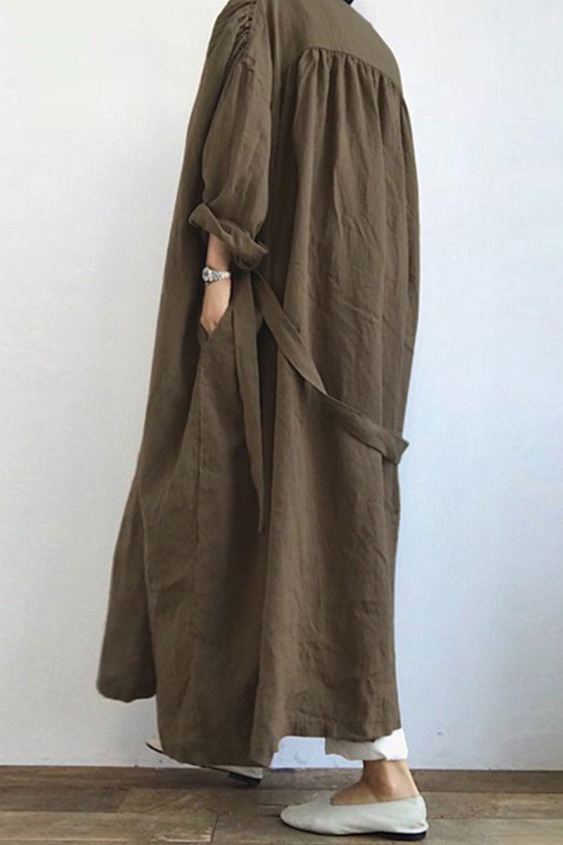 Color Pocket Lace Up Outerwear(3 Colors)