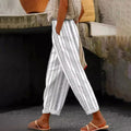 Casual Simple Geometric Cotton Pattern Pants elevenforest