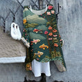 Comstylish Vintage Flower And Fish Loose Linen Cozy Shirt Tunic Top