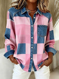 Women's Casual Contrast  Print Shirt 