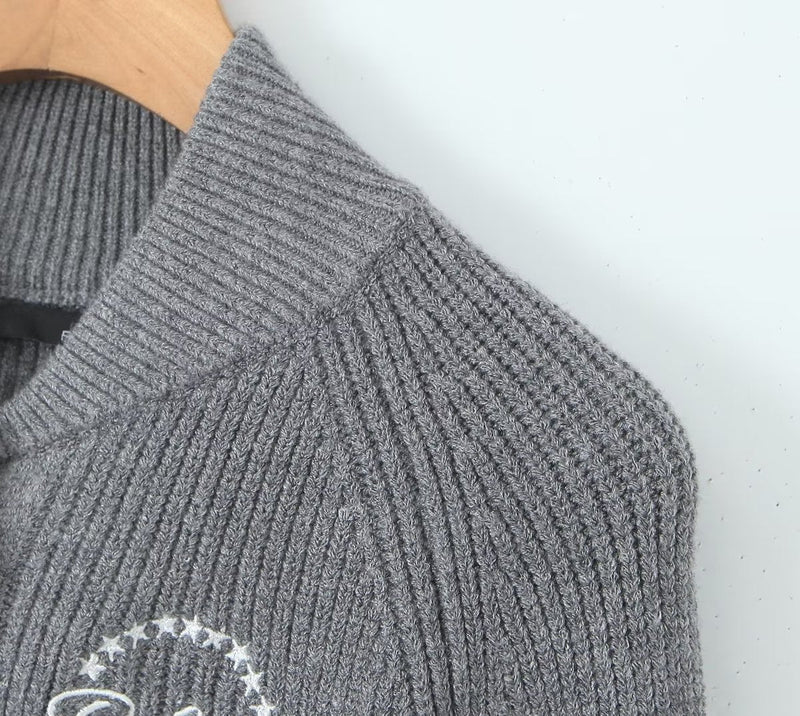 Knitting Cardigan Round Neck Slim Single Breasted Knitwear Autumn Clothing