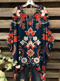 Women's Vintage Mandala Floral Print Casual Top