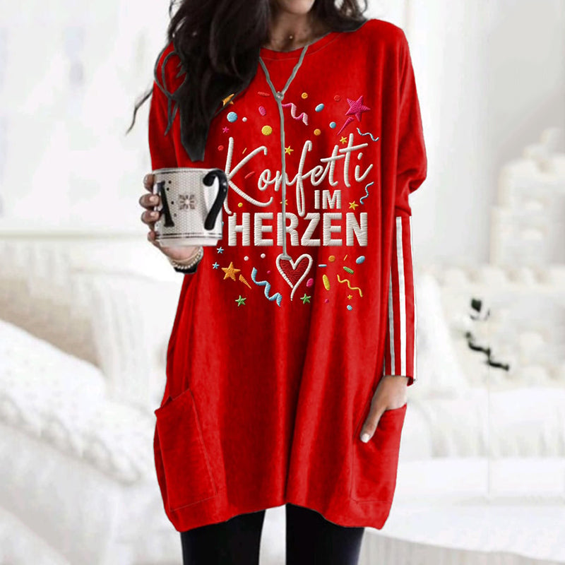 Comstylish Women's Cologne Carnival Pattern Vintage Mini Dress