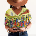 Comstylish Women's Juneteenth Cheer Freedom And Independence Printed Short Sleeved T-shirt