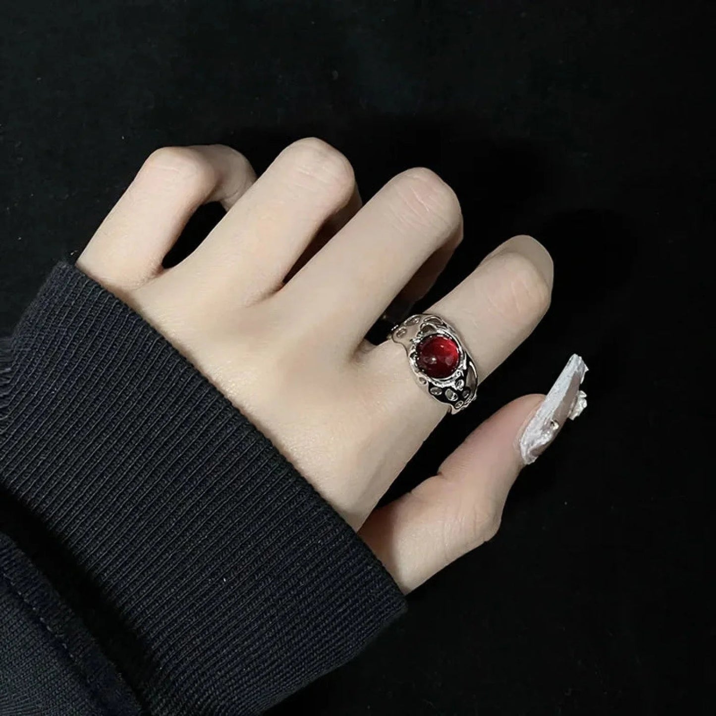 Dark Gothic Crimson Ring
