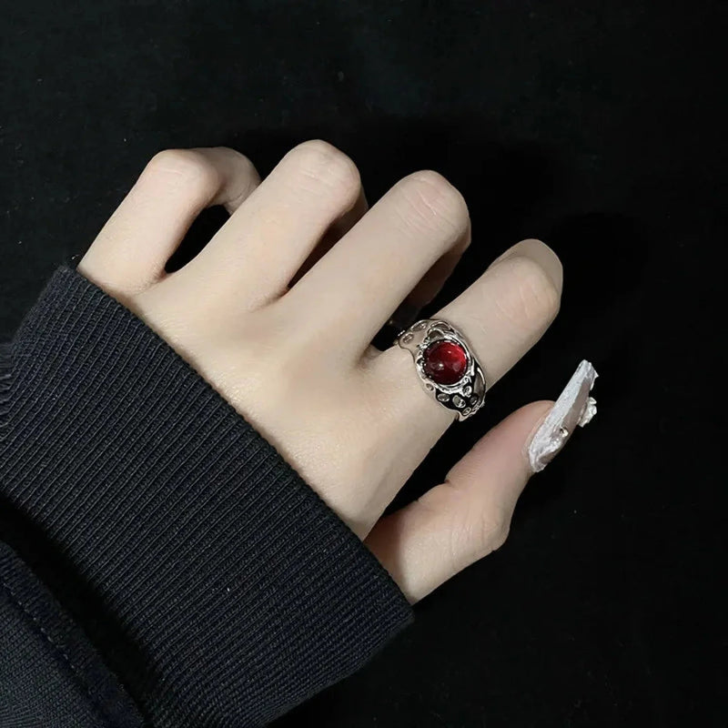 Dark Gothic Crimson Ring