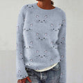 Cute Cat Full Print Art Women's Sweater elevenforest