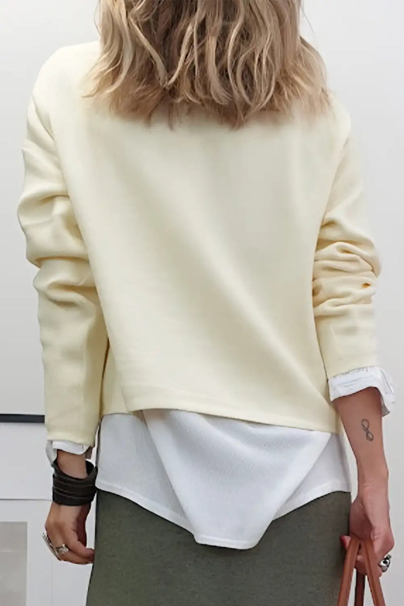 Chenille Graphic Sweatshirt White Love More