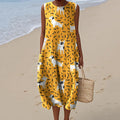 Women's Dog Print Tank Midi Dress elevenforest