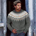 Men's Vintage Fairman Island Jacquard Sweater elevenforest
