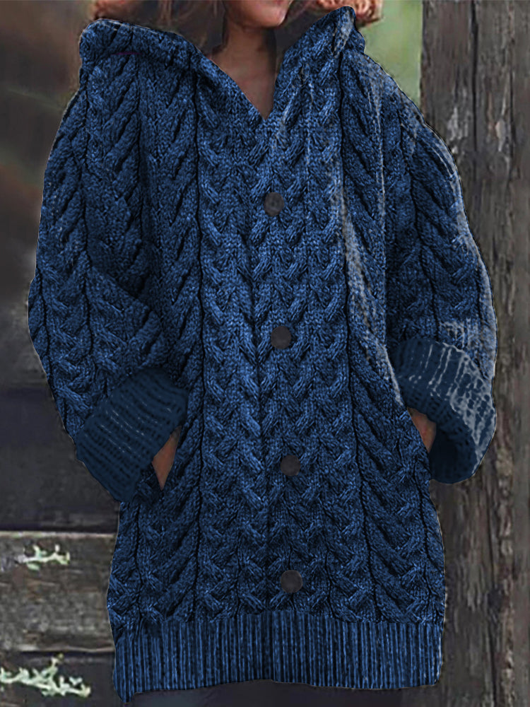 Women's Super Soft Honeycomb Aran Crew Neck Sweater elevenforest