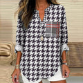 Vintage Paisley Pattern Women's Linen V Neck Shirt elevenforest