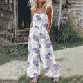 Women's Scottish Thistle Print Casual Jumpsuit elevenforest