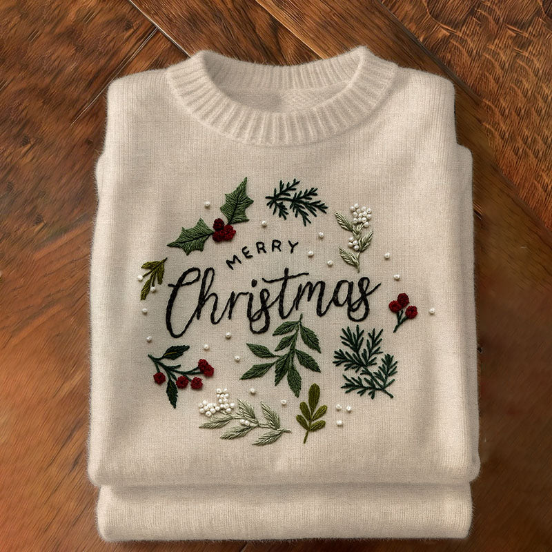 Women's Merry Christmas Cozy Knit  Sweater artswardrobe