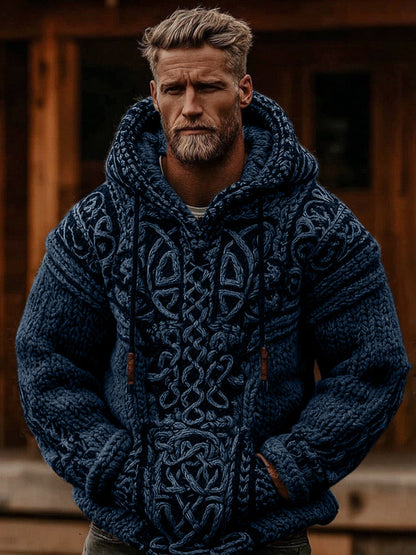 Men's Viking Celtic Knot Cozy Casual Hooded Sweater artswardrobe