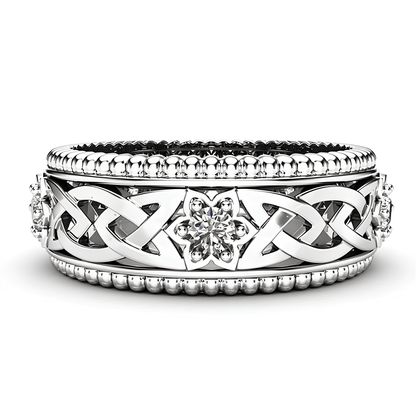 Celtic Flower of Spiritual Clarity Ring