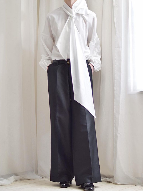 Long Sleeves Loose Buttoned Color Shawl Collar Blouses&shirts Tops