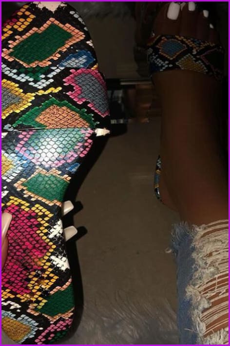 Colored/black Snake Pattern Slippers Sandles F149