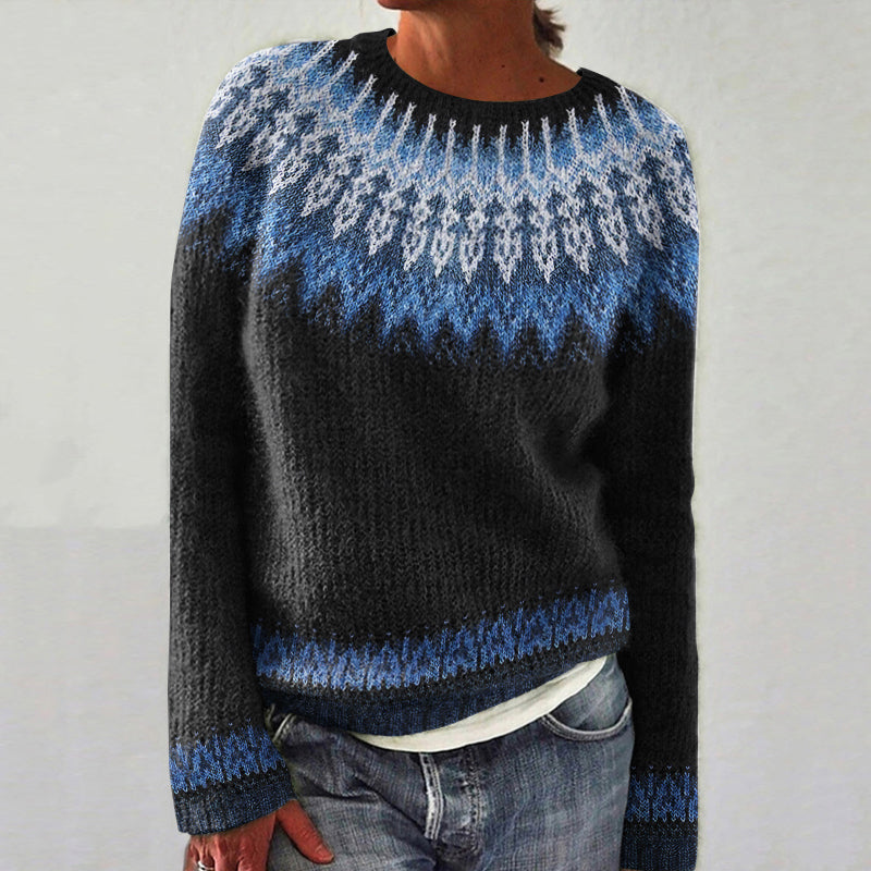 Vintage Fairman Island Knit Jacquard Crew Neck Sweater elevenforest
