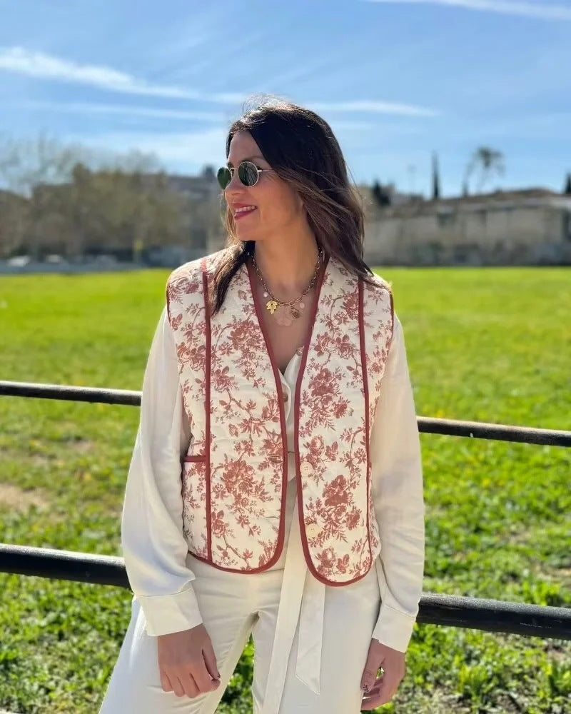 Printed Padded Waistcoat