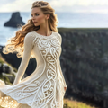 Women's Celtic Knot Long Sleeve Sweater Dress elevenforest