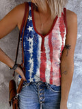 Comstylish Women's Retro Independence Day Print Tank Top