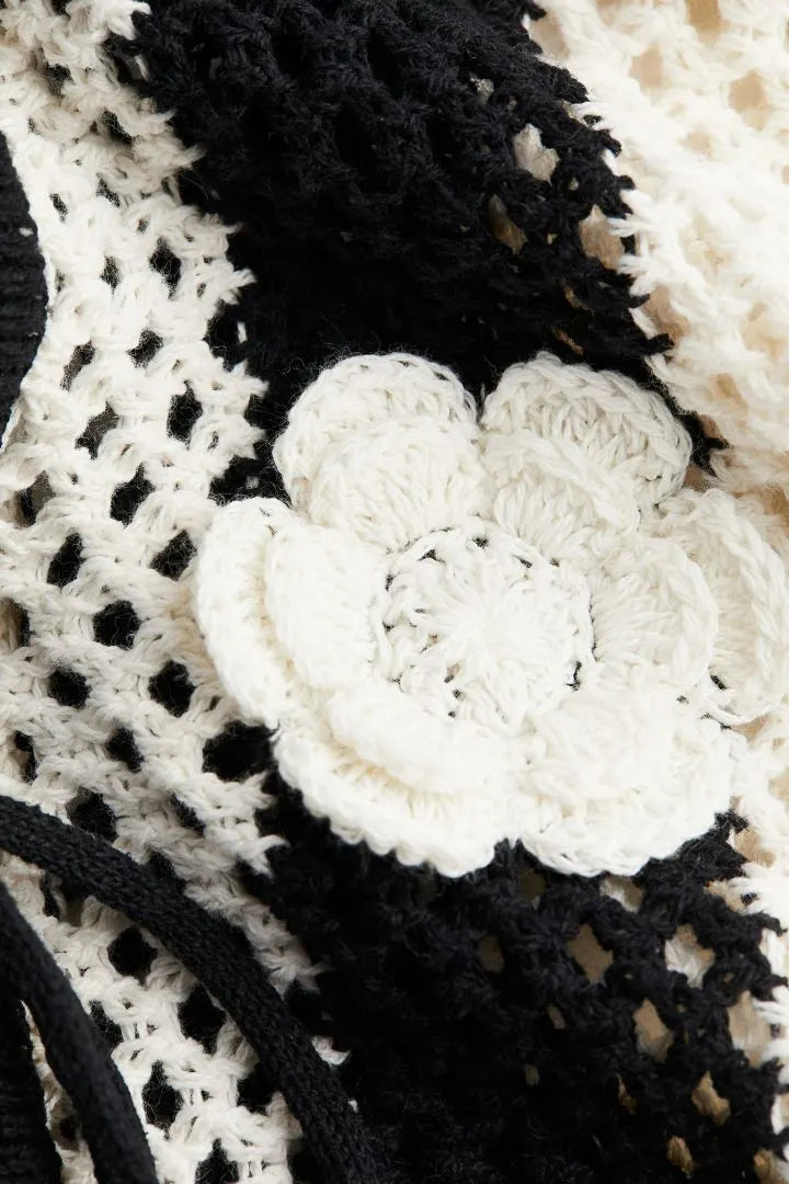 Hermosa Applique Hollow Knit Vest