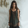 Vintage Viking Celtic Knot Print Sleeveless Tank Top elevenforest