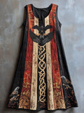 Norse Mythology & Raven Art Vintage Linen Vest Dress elevenforest