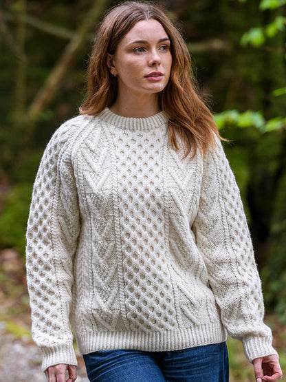 Women's Vintage Traditional Aran Sweater artswardrobe