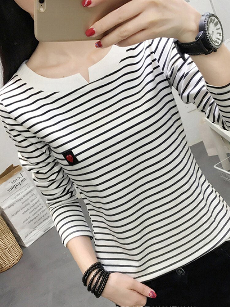 T-shirt Long Sleeve Korean Style Slim Basic Cotton Tshirt Top Clothing Autumn Winter T Shirt Femme