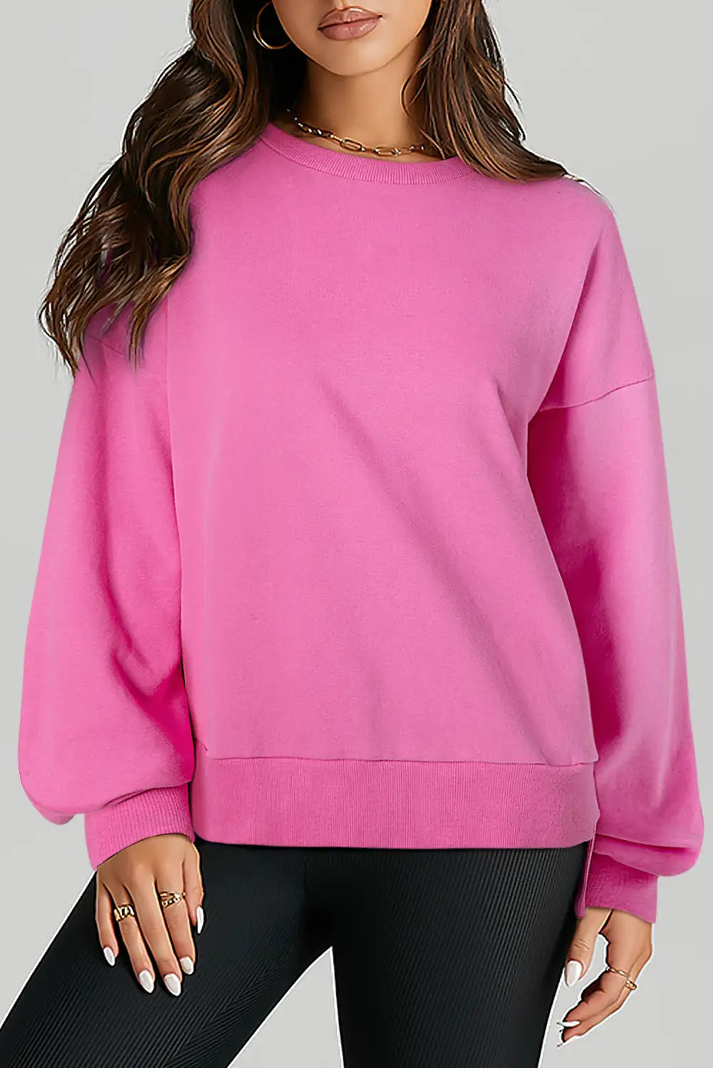 Bonbon High Low Hem Pullover Sweatshirt