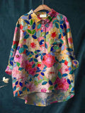Summer Forest Art Printed Women's Casual  Shirt