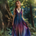 Vintage Viking Tribal Celtic Knot Gradient Art Linen Tank Dress elevenforest