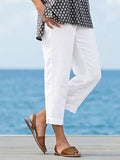 Women's Pure Color Casual Cotton Pants
