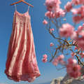 Boho Pink Floral Lace Flowy Linen Cami Maxi Dress elevenforest