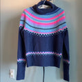 Vintage Icelandic Floral Cozy Warm Turtleneck Sweater elevenforest
