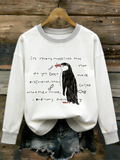 Comstylish Nihilist Penguin Slogan Round-neck Long-sleeve T-shirt