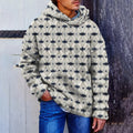 Vintage Men'S Cross Jacquard Knit Hooded Sweater elevenforest