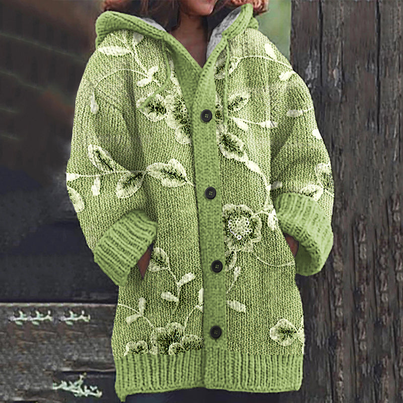 Vintage Bud Print Women's Sweater elevenforest