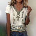 Comstylish Women's Ancient Egyptian Inspired V-neck T-shirt