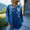 Women's Japanese Style Cherry Blossoms Wave Pattern Cozy Shirt elevenforest