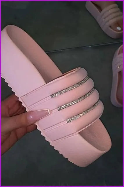 Thick Platforms Slippers Beach Sandals F693