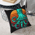Vintage Sunset Octopus Pattern Home Pillow elevenforest