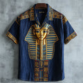 Sphinx Ancient Egyptian Embroidered Linen Shirt elevenforest