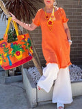 Women's Orange Casual Dress