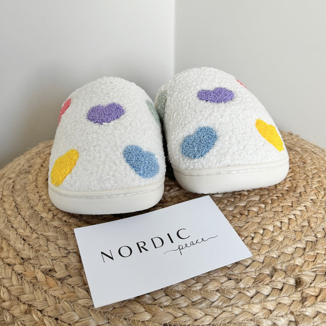 Zia Colorful Heart Slippers - Buy 1 Get 1 Free